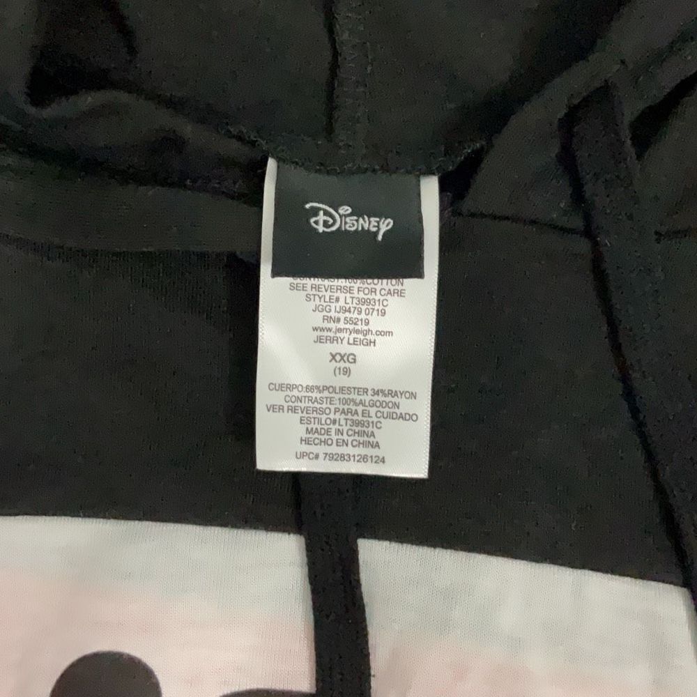 Disney Jerry Leigh Jrs Mickie Lightweight Hooded Short Sleeve Tunic Shirt Sz XXL - Picture 5 of 5